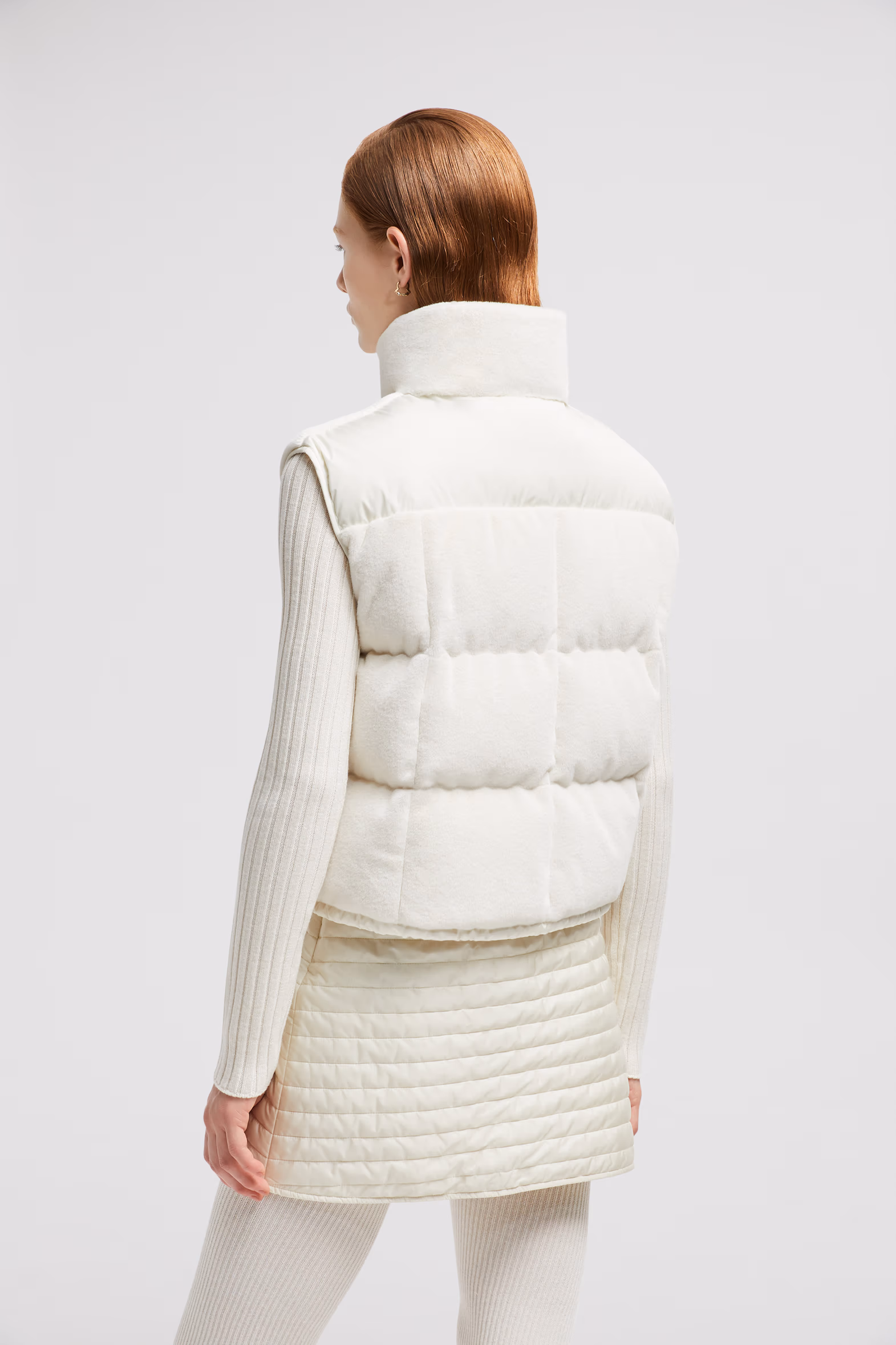 Arques Teddy Down Vest Women Off White Moncler 5